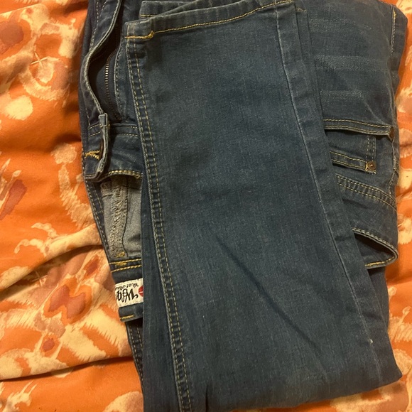 Plus Size Classic Blue Denim Ripped Skinny Jeans - Picture 3 of 6